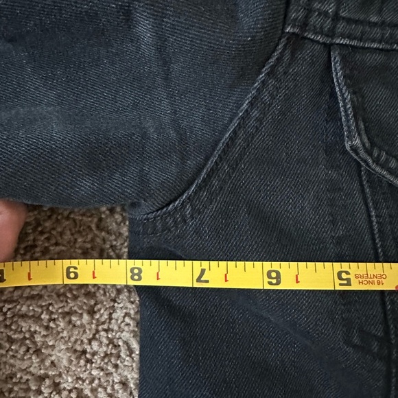 Brandy Melville Black Sherpa Lined Button Up Denim Jacket Sz S, Classic, Neutral - Picture 4 of 8